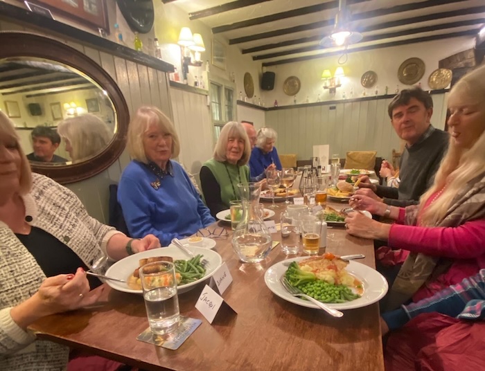 Members enjoying a Lunch Club meal.