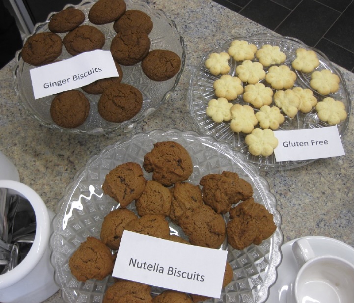 Plate of member made cookies.