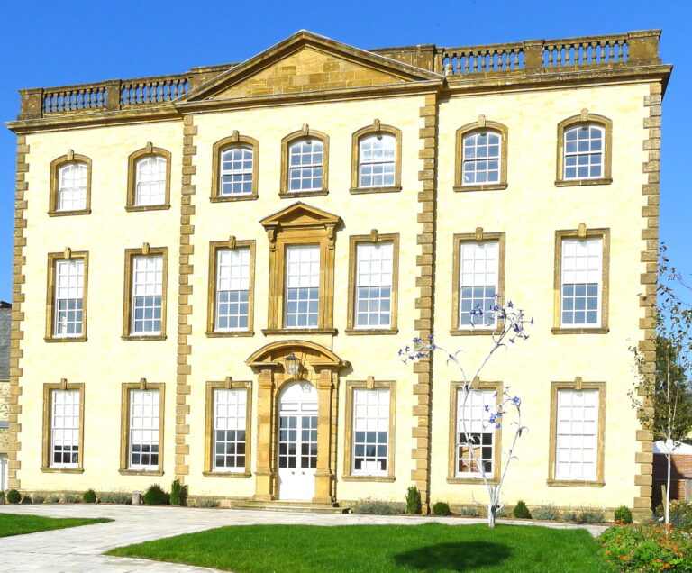 The facade of Sherborne House.