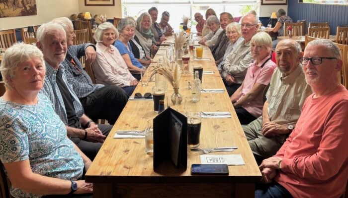 Dorset Dawdlers 270926 Image of the Dorset dawdlers group at post walk lunch.